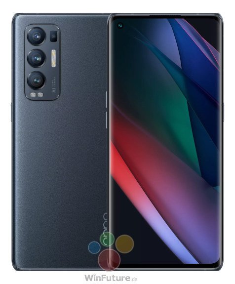 Oppo Find X3 Neo Black Front Back