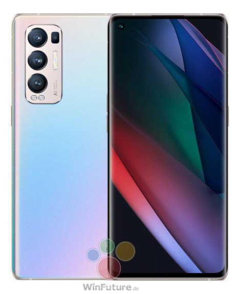 Oppo Find X3 Neo Silver Front Back