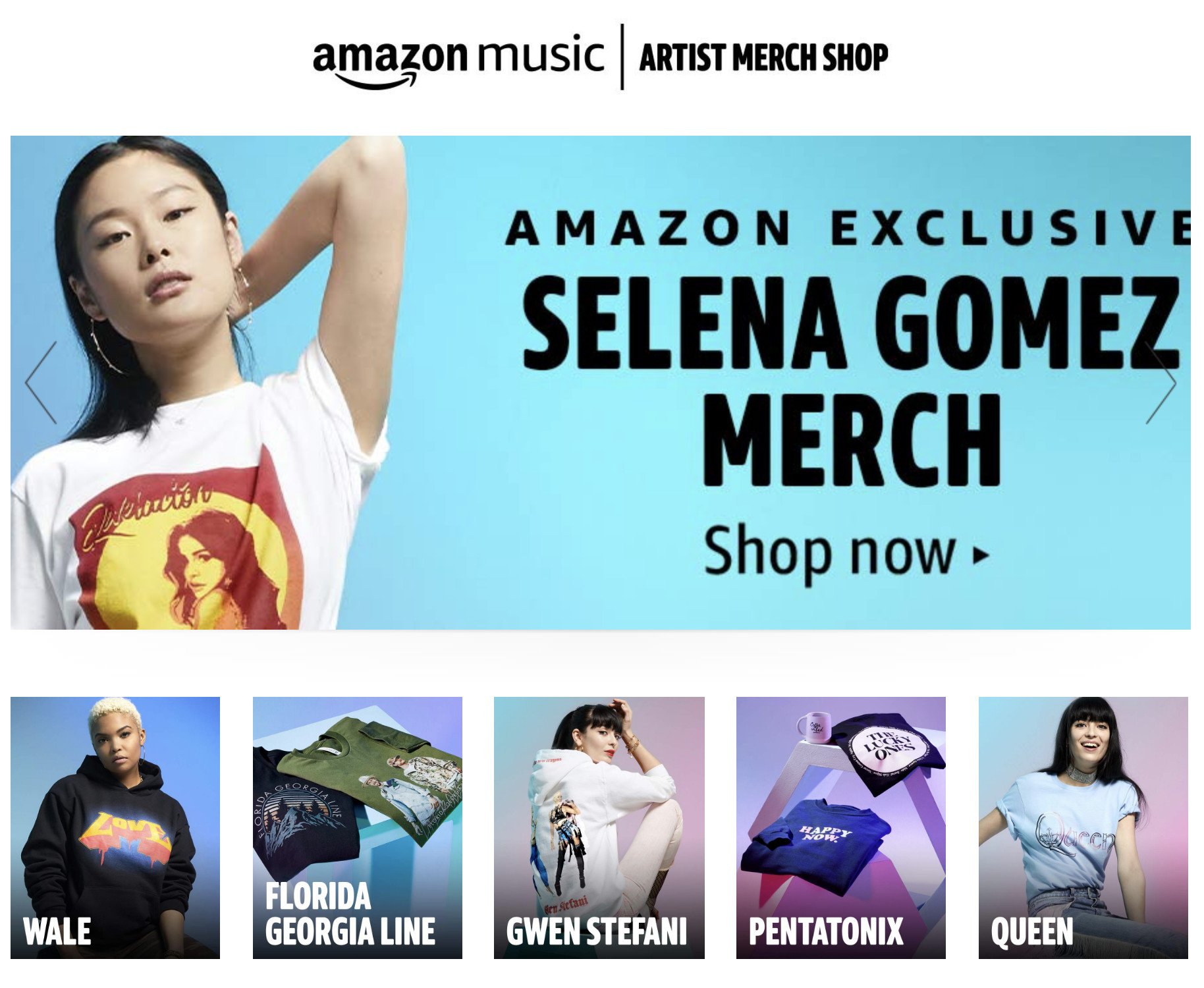 Amazon Music Merch Shop Web