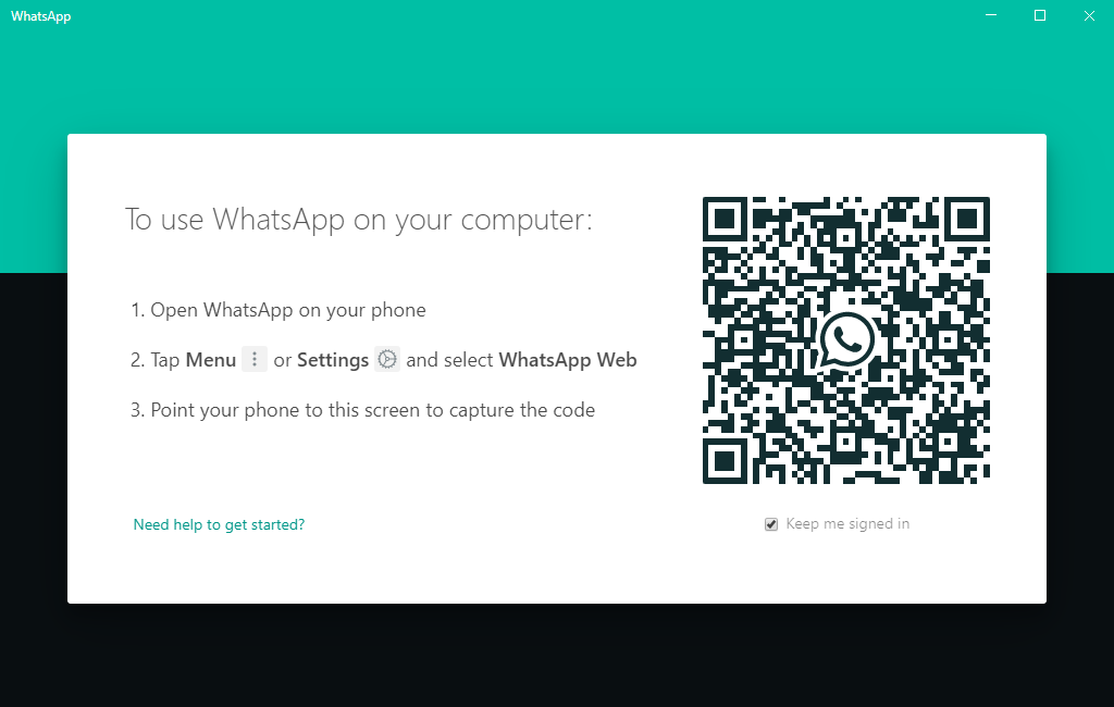 Sign Into WhatsApp Desktop