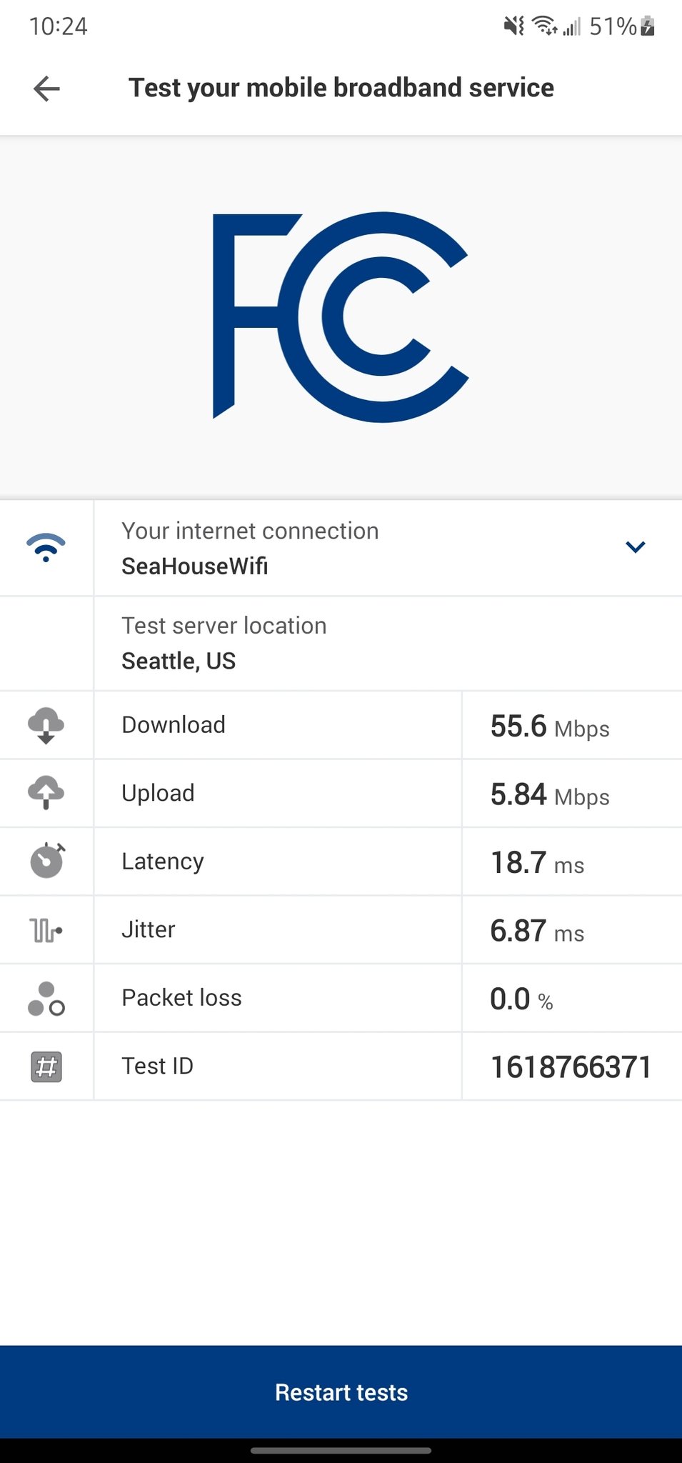 FCC Speed Test App