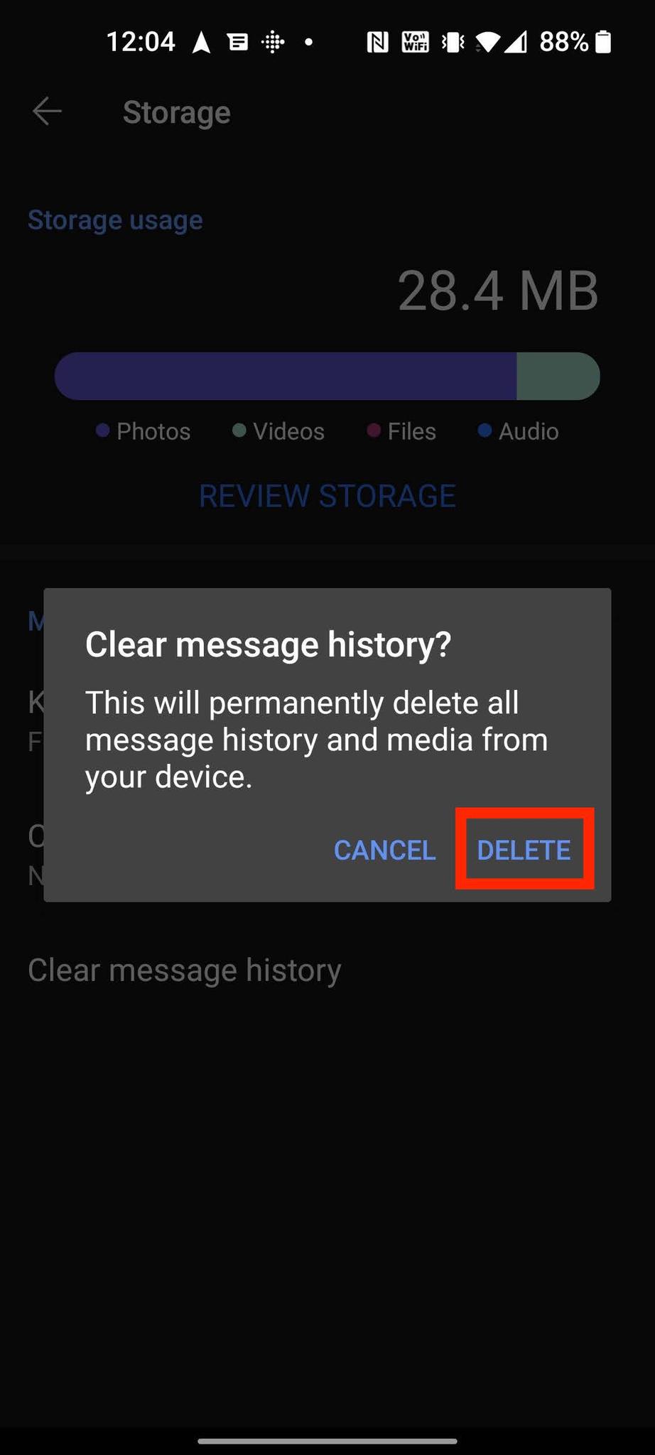 How To Erase Chat History Signal Android 5