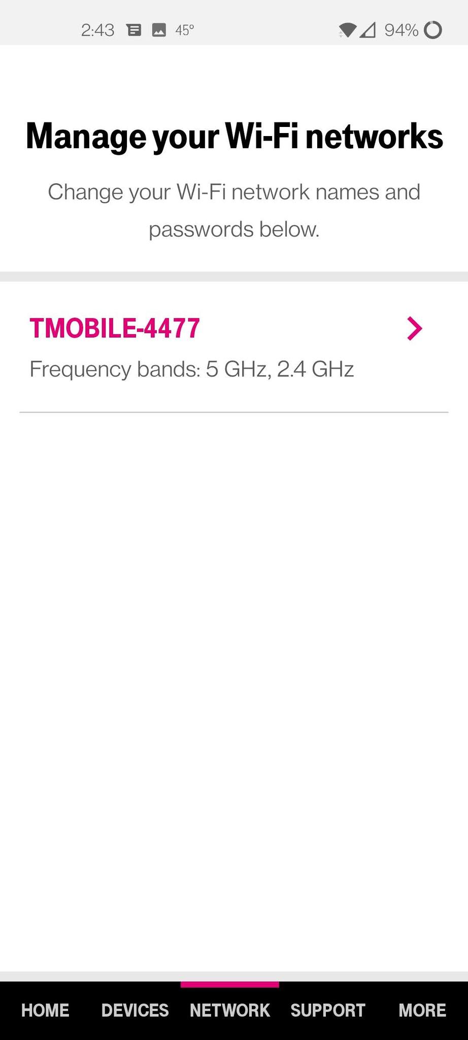 Tmobile Home Internet App Screenshot