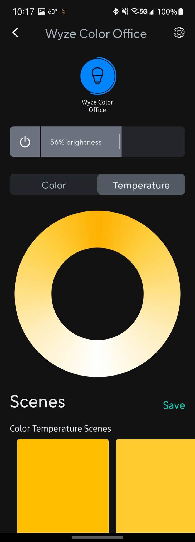 Wyze Bulb Color App Screenshot