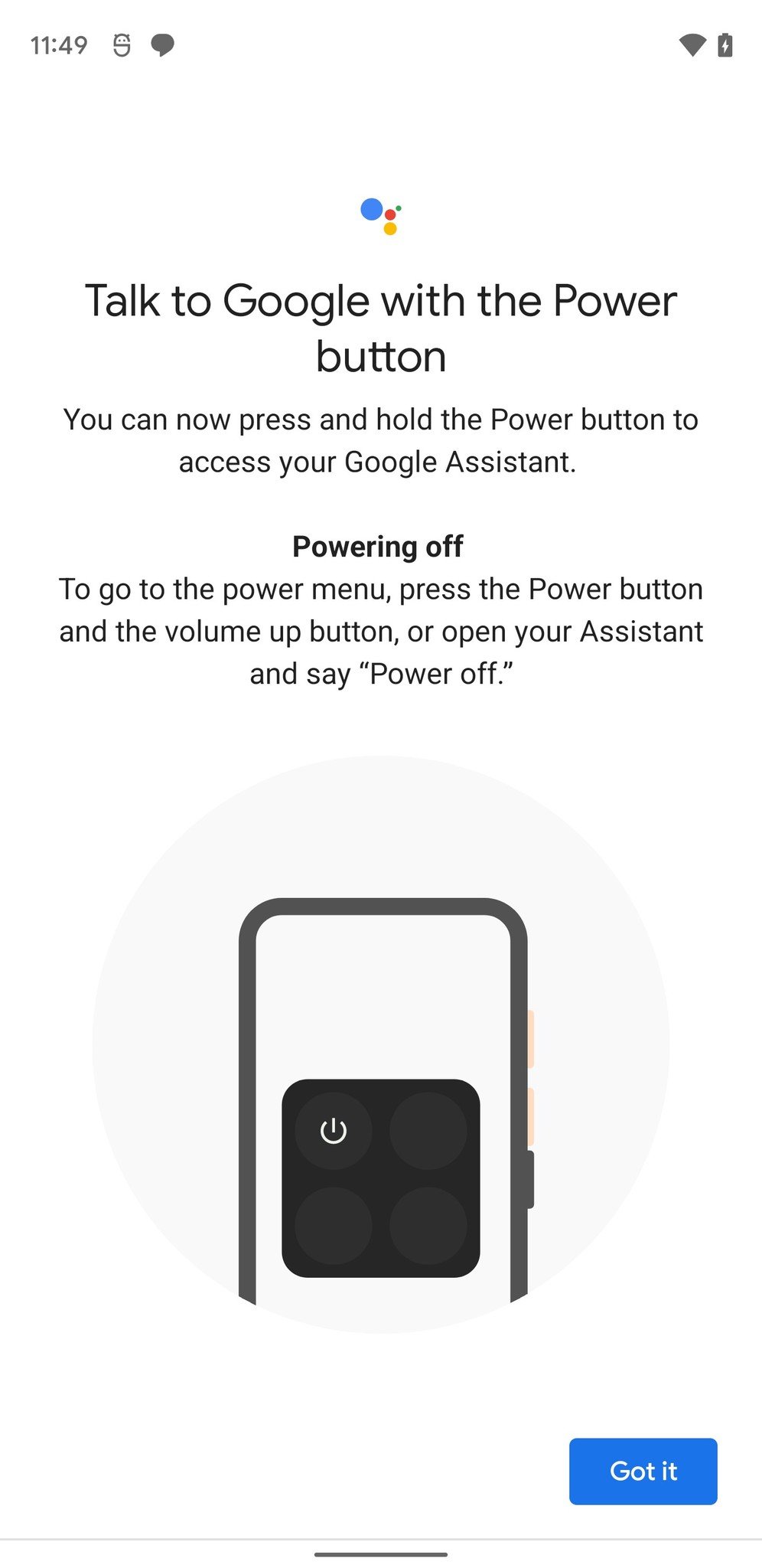 Google Assistant Power Off Android