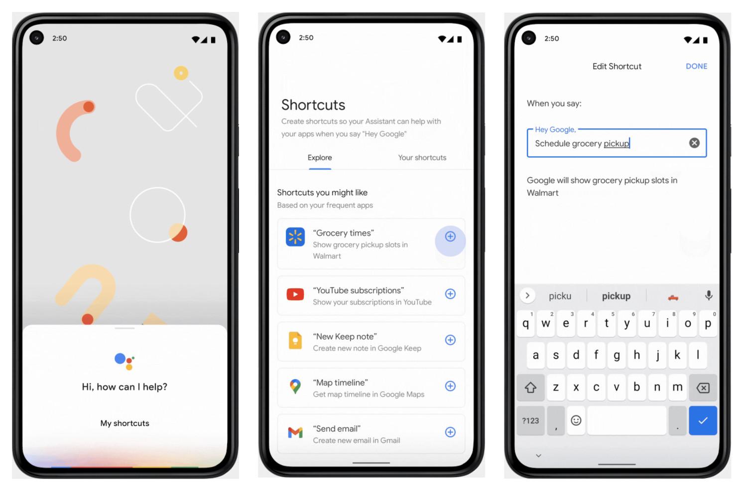 Google Assistant Shortcuts at Google IO 2021