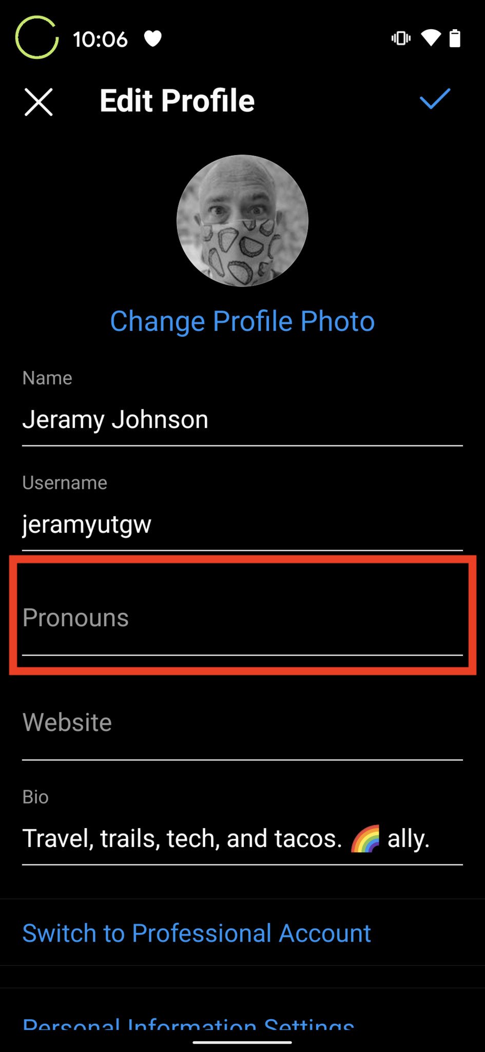 How To Change Pronouns Instagram 3