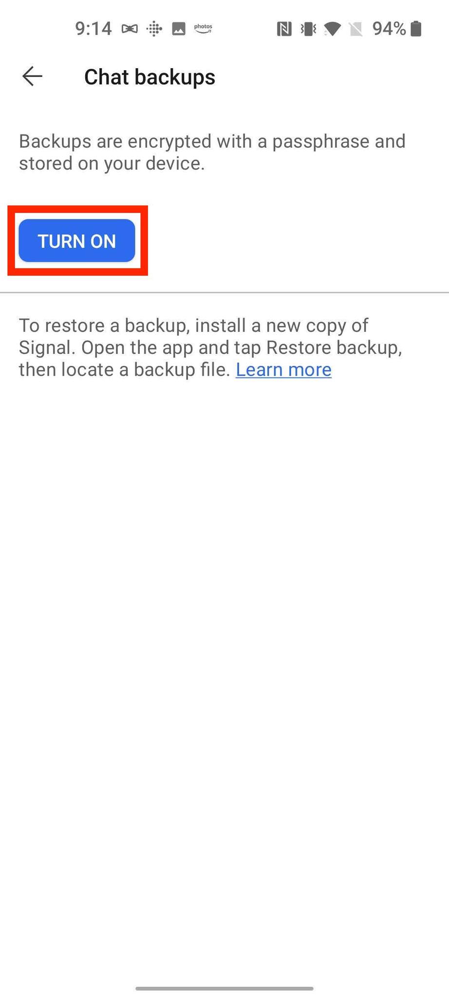 How To Enable Automatic Signal Backups Android 3