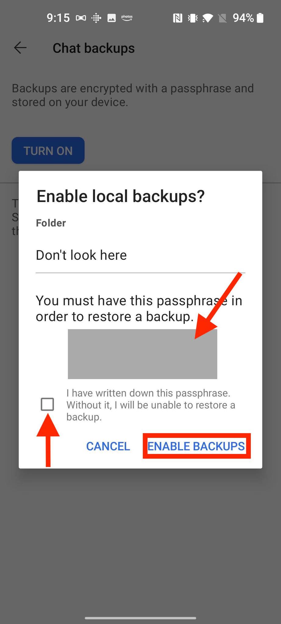 How To Enable Automatic Signal Backups Android 9