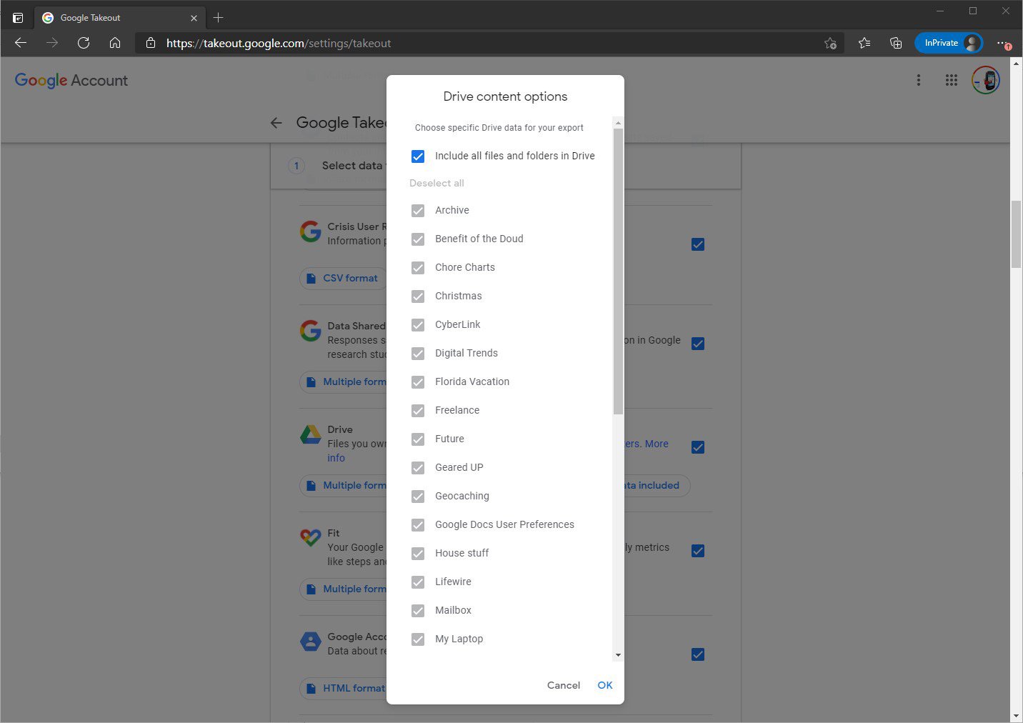 How To Use Google Takeout Google Drive Ss
