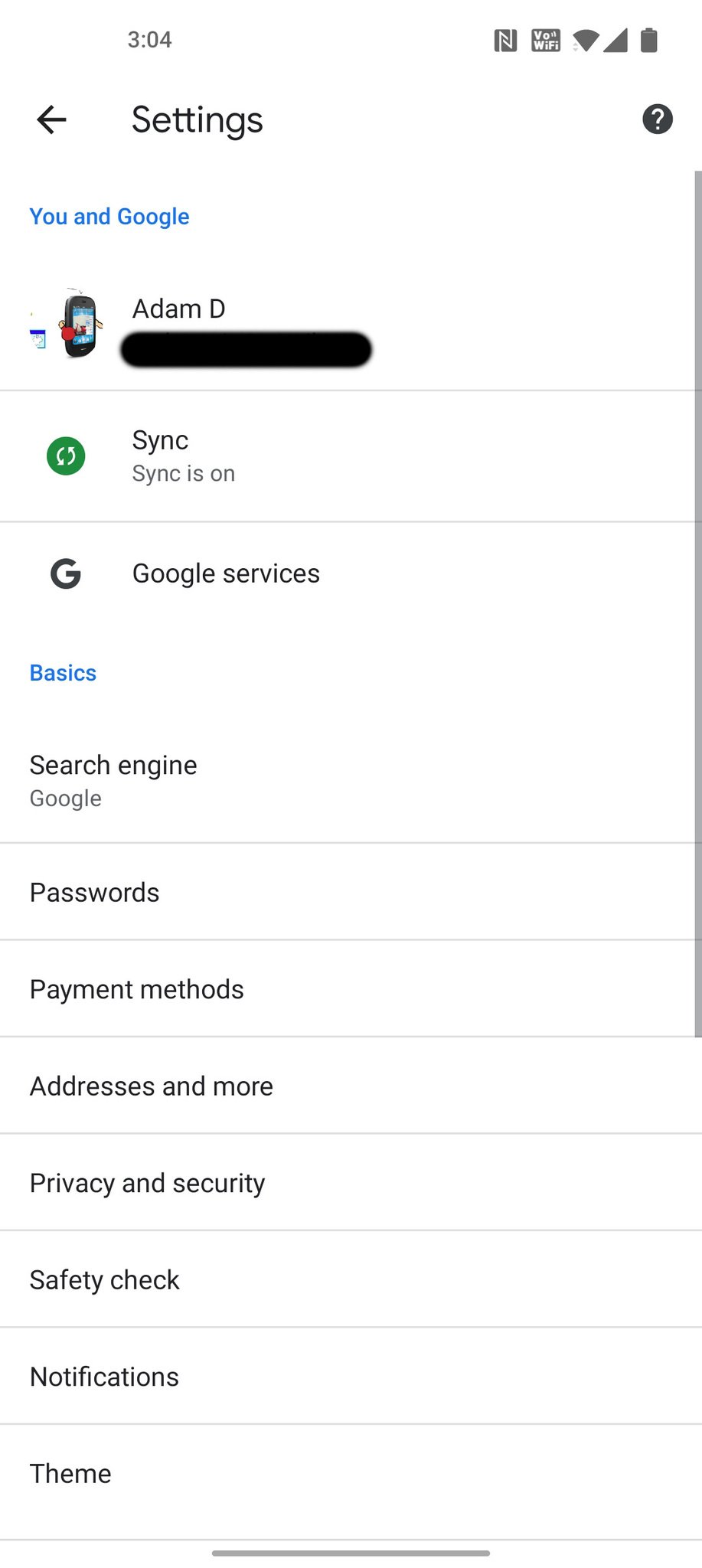 Chrome Ss03 Take mobile sync password