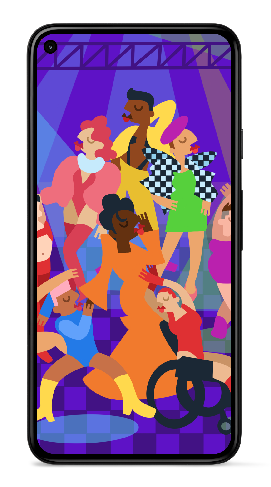 Google Pixel Pride Wallpaper Disco