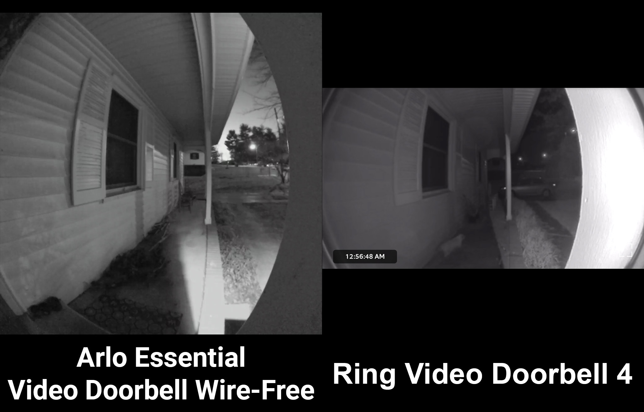 Ring Video Doorbell 4 Vs Arlo Essential Video Doorbell Night Vision