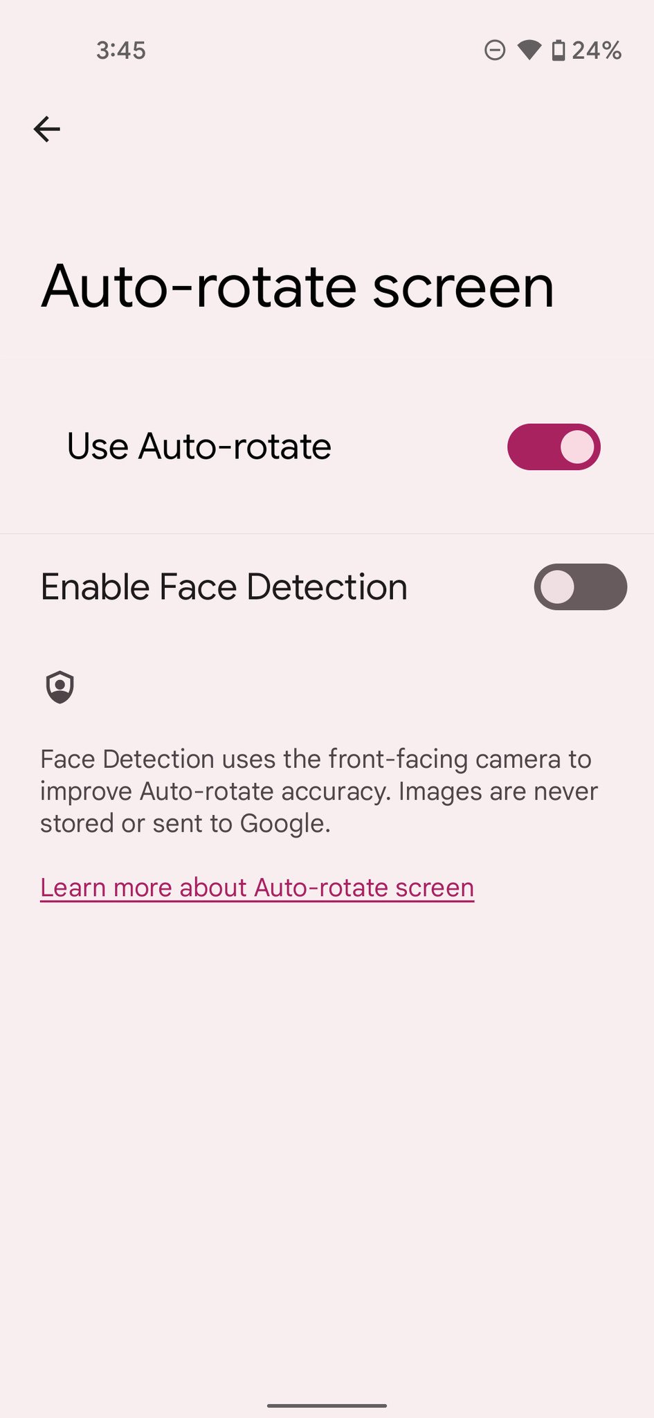 Android 12 Auto Rotate