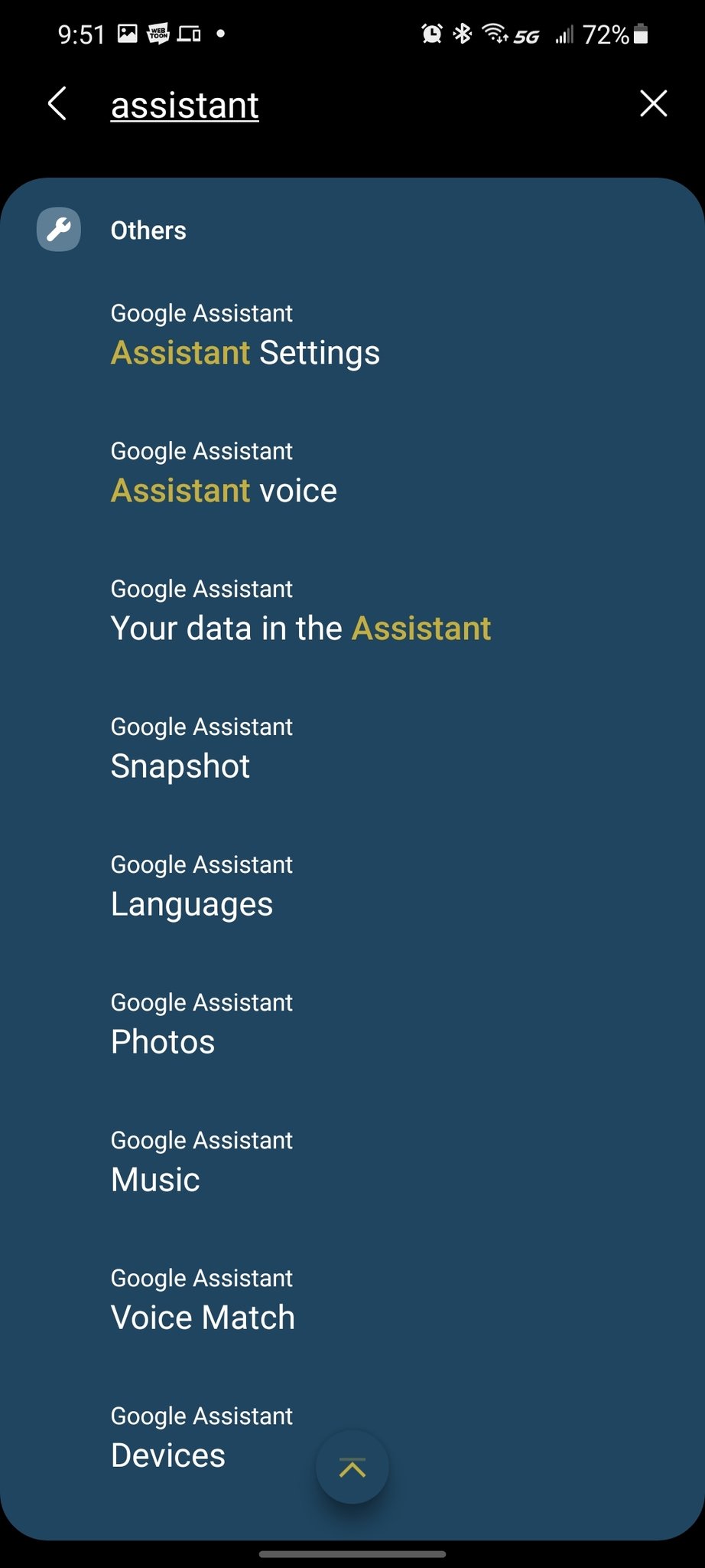 Google Assistant Settings In Settings App
