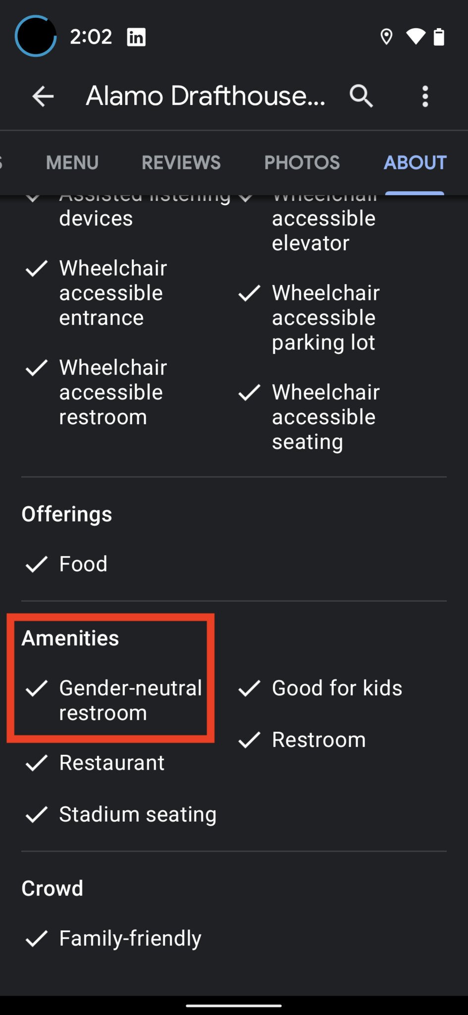 Google Maps Gender Neutral