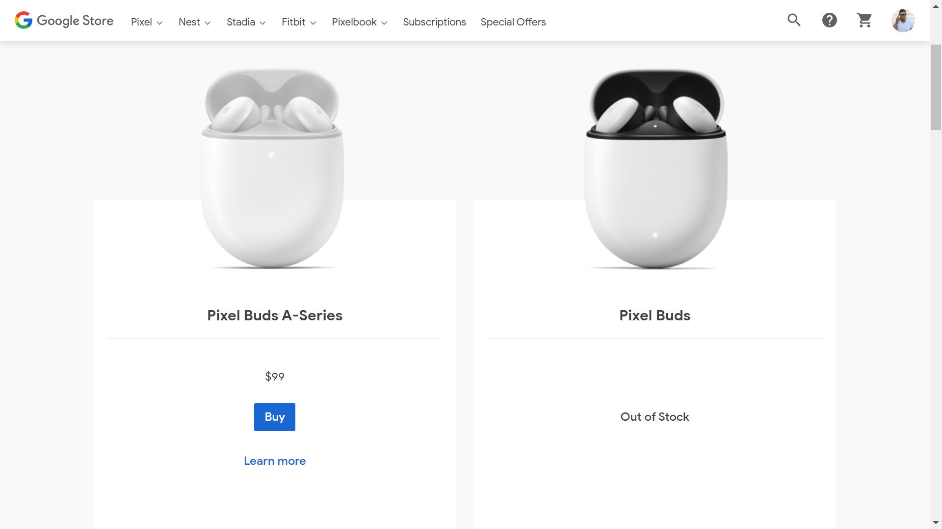 Google Pixel Buds Out Of Stock