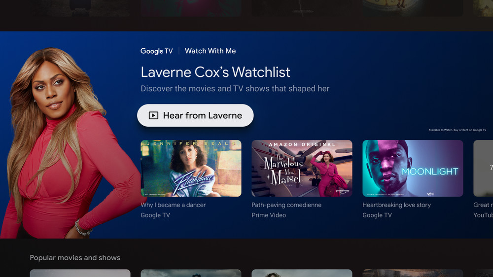 Google TV Laverne Cox Watchlist