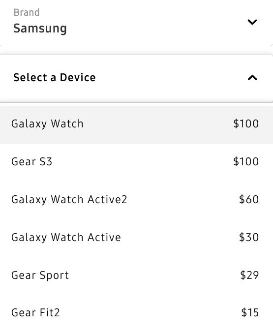 Samsung Store Watch Trade In Values