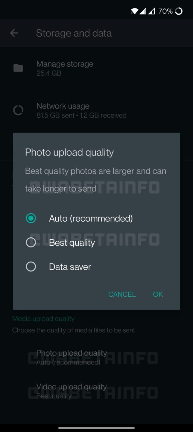 Whatsapp Beta Photo Upload Quality