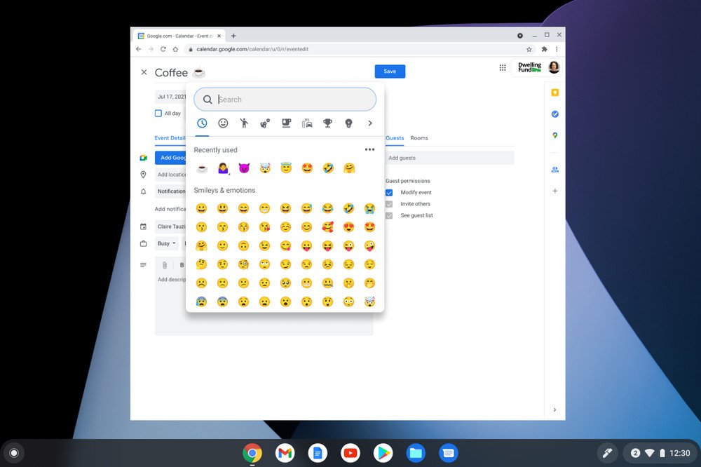 Chrome Os 92 Updated Emoji Picker