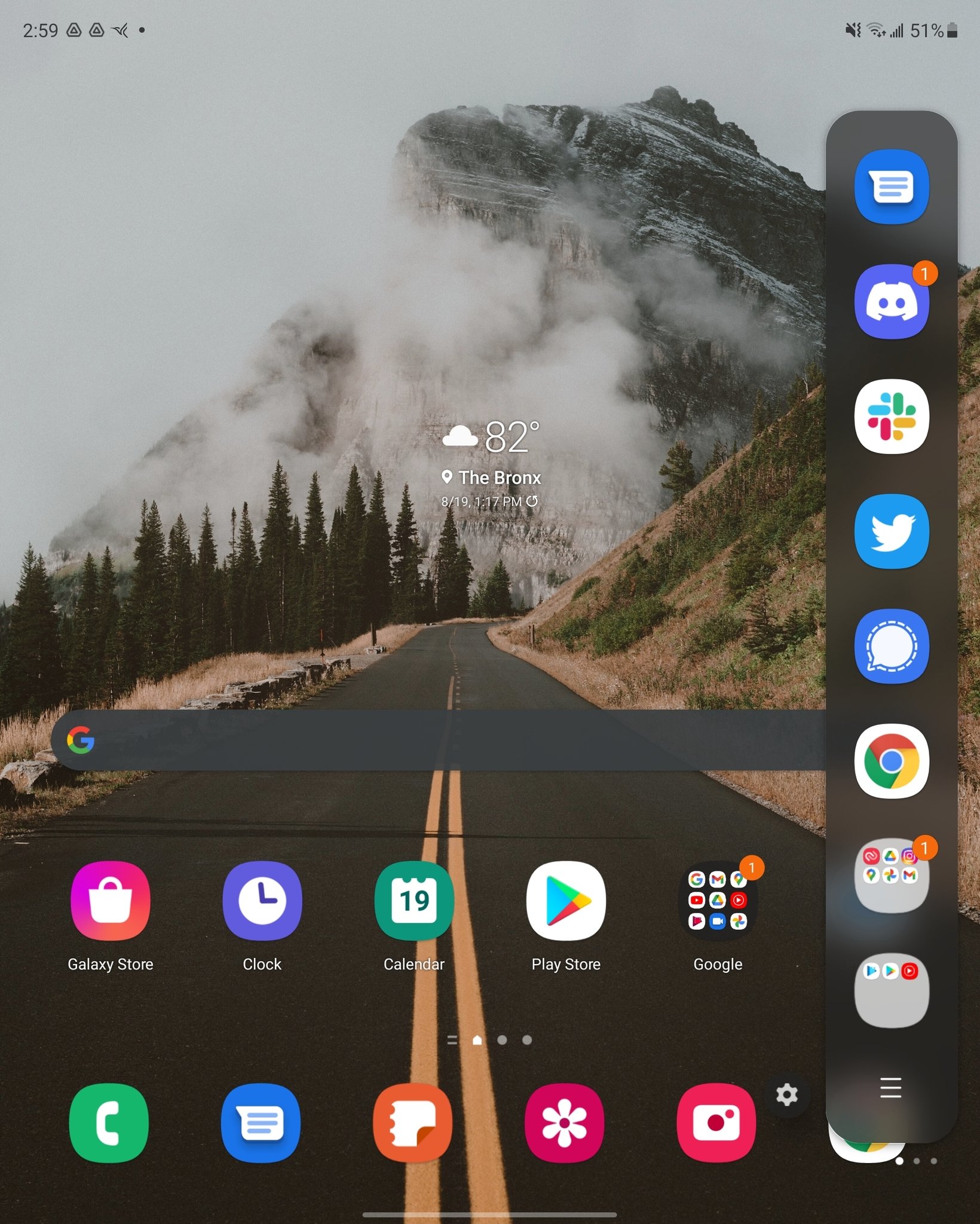 Galaxy Z Fold 3 Screenshot Sidebar Floating