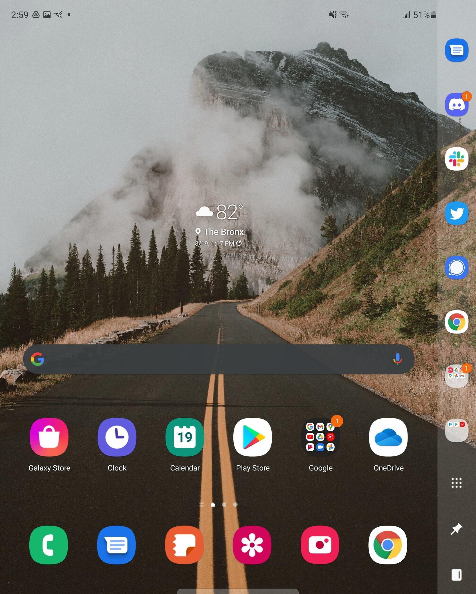 Galaxy Z Fold 3 Screenshot Sidebar Pinned