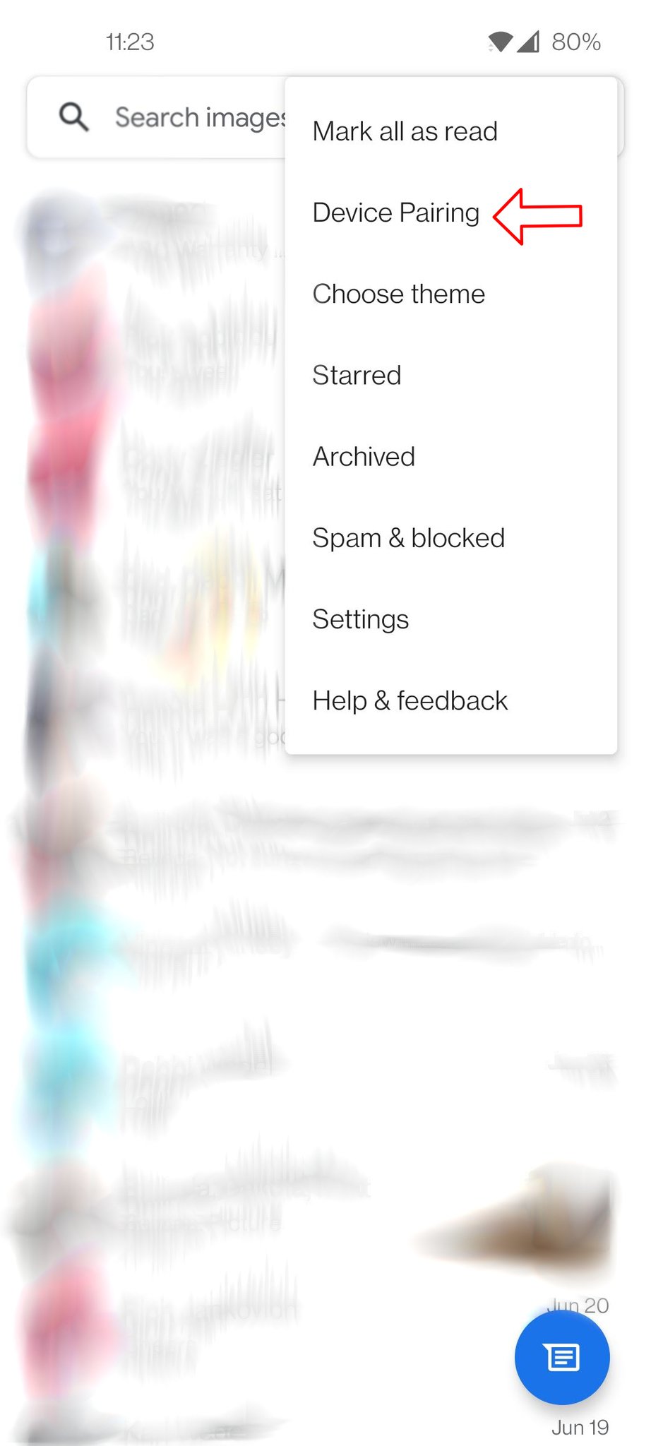 Google Messages Screenshot