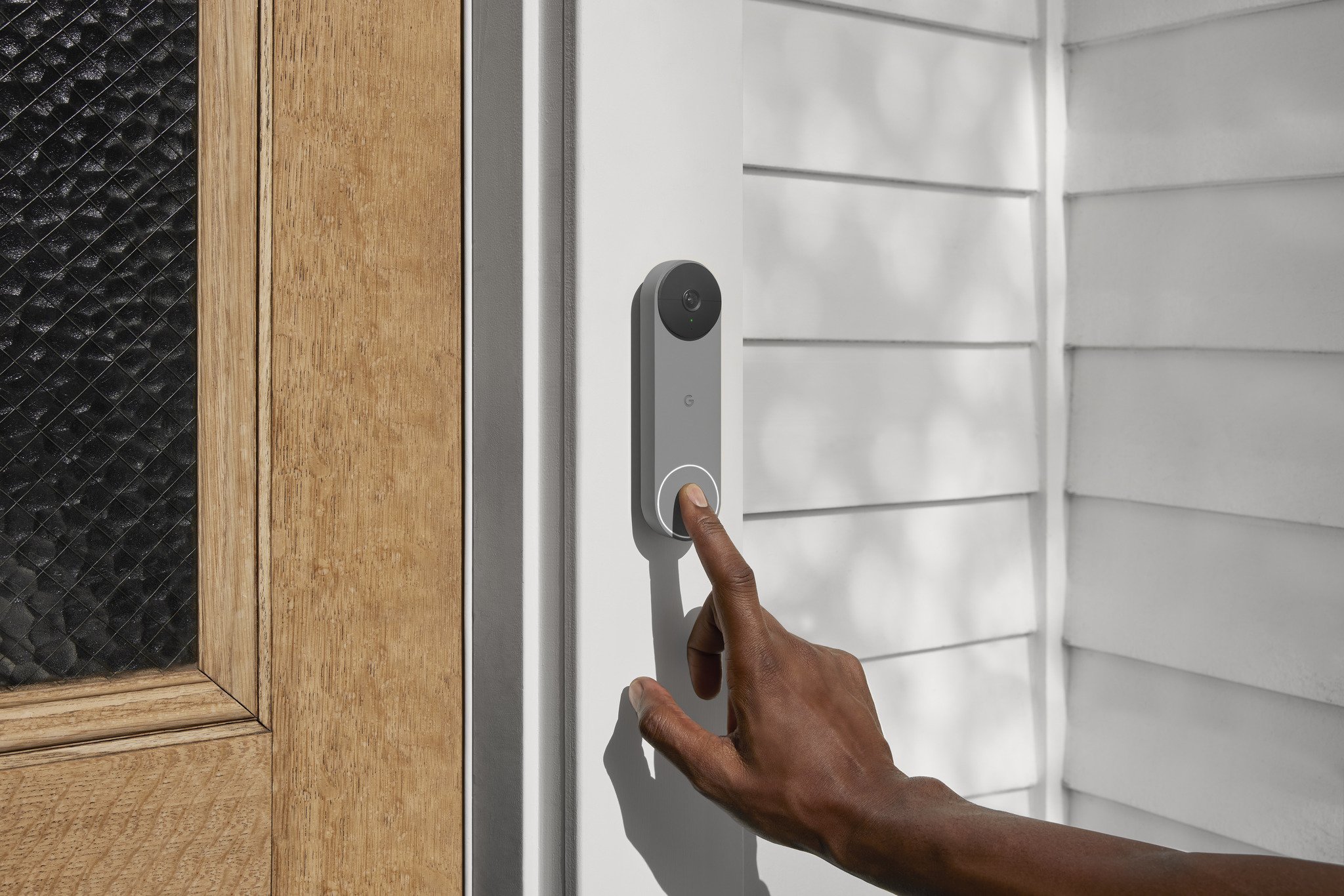Google Nest Doorbell Battery Ash Lifestyle