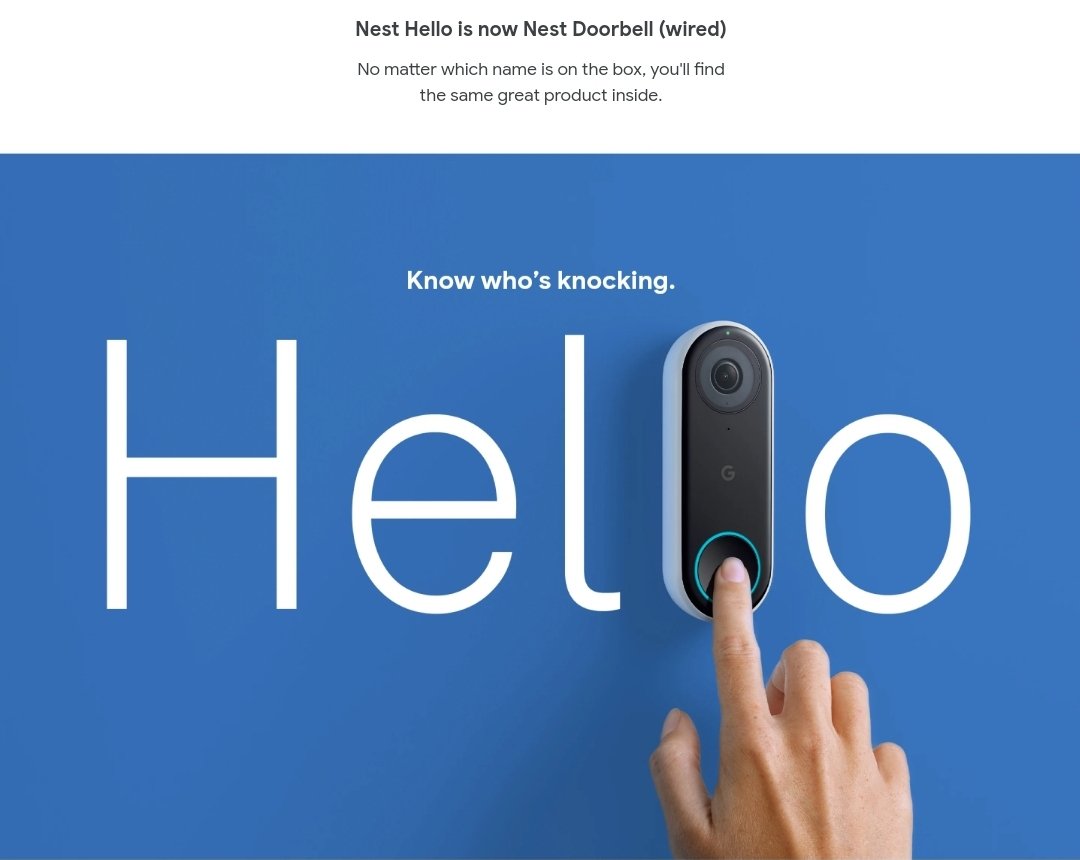 Google Nest Doorbell Wired Rename