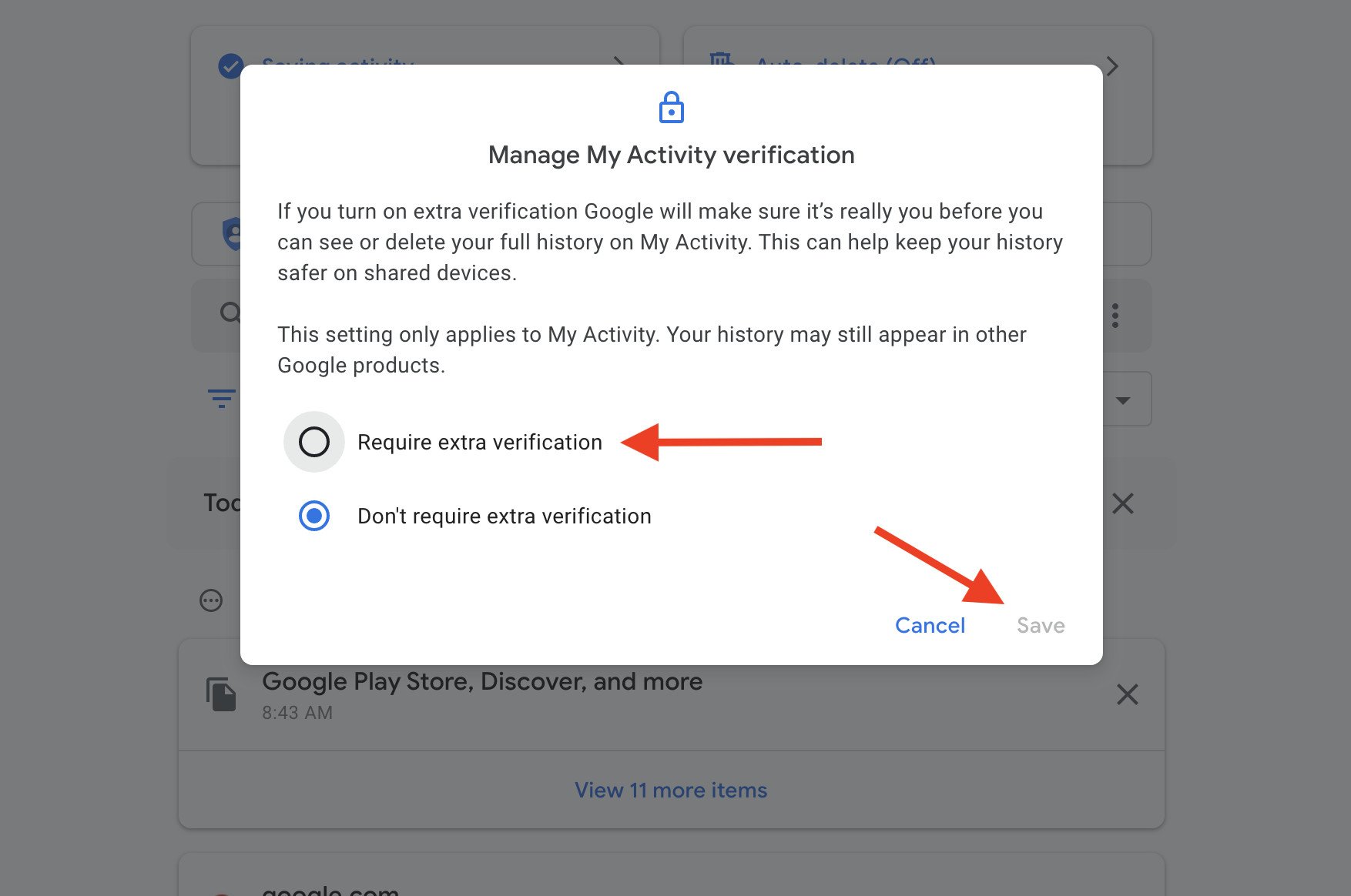 How To Protect Google Activity History Password 4