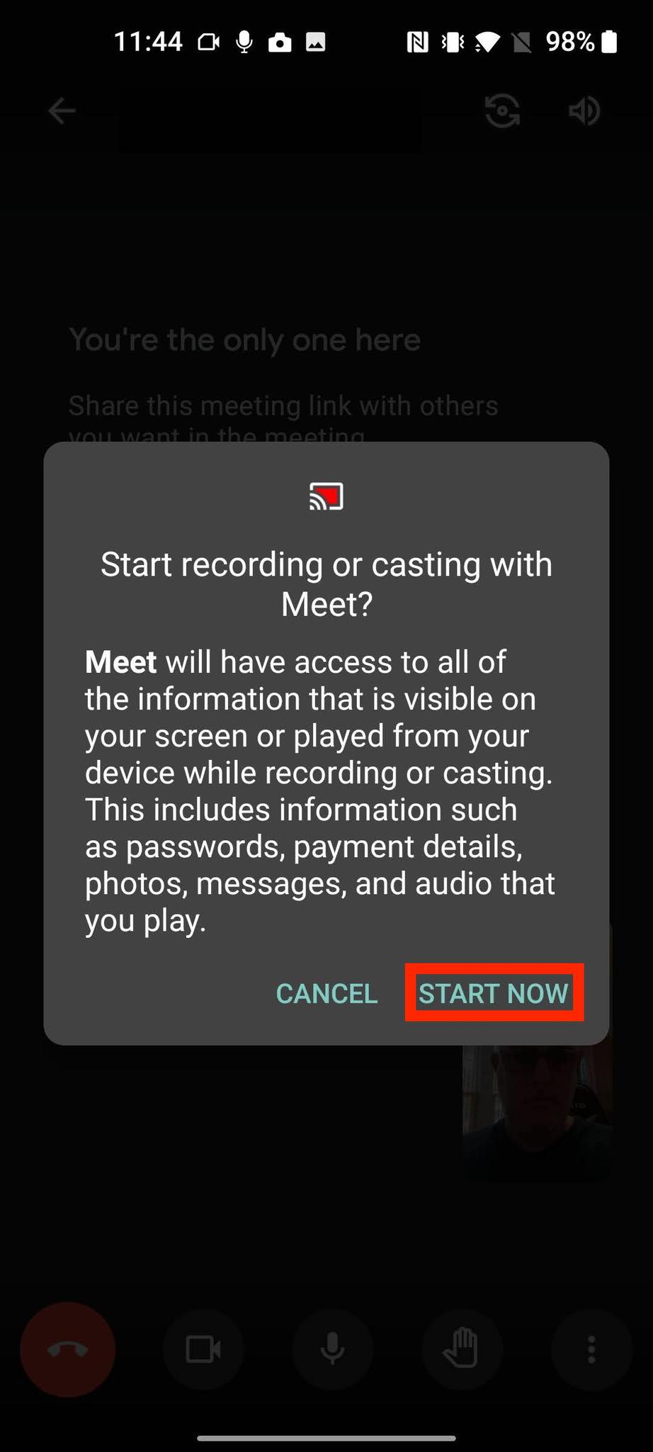 How To Share Screen Google Meet Mobile 4