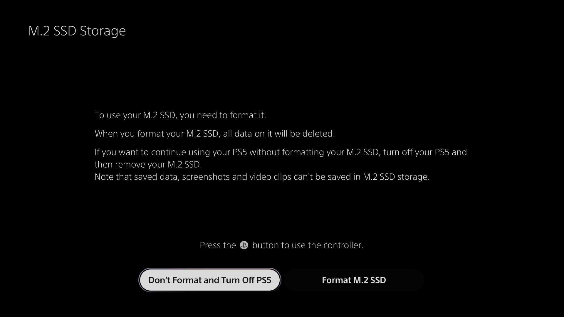 تنظیم حافظه SSD داخلی به PS5 