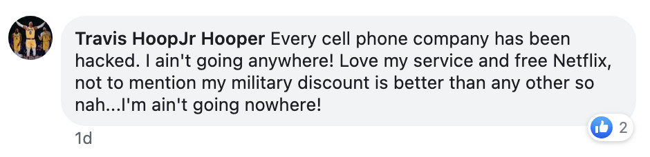 Facebook T-Mobile comment