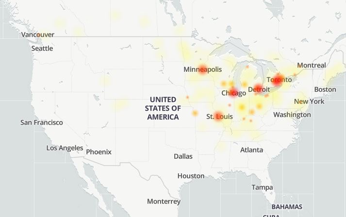 Twitter Outage Map Downdetector August