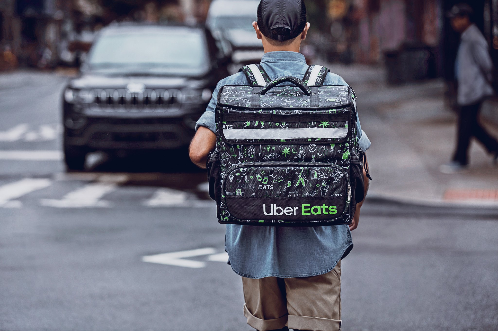 Uber Eats Delivery Back Pack Lifestyle