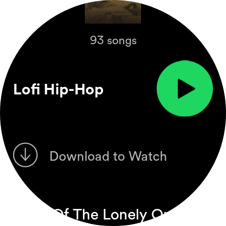 Wear Os 3 Spotify Screenshot