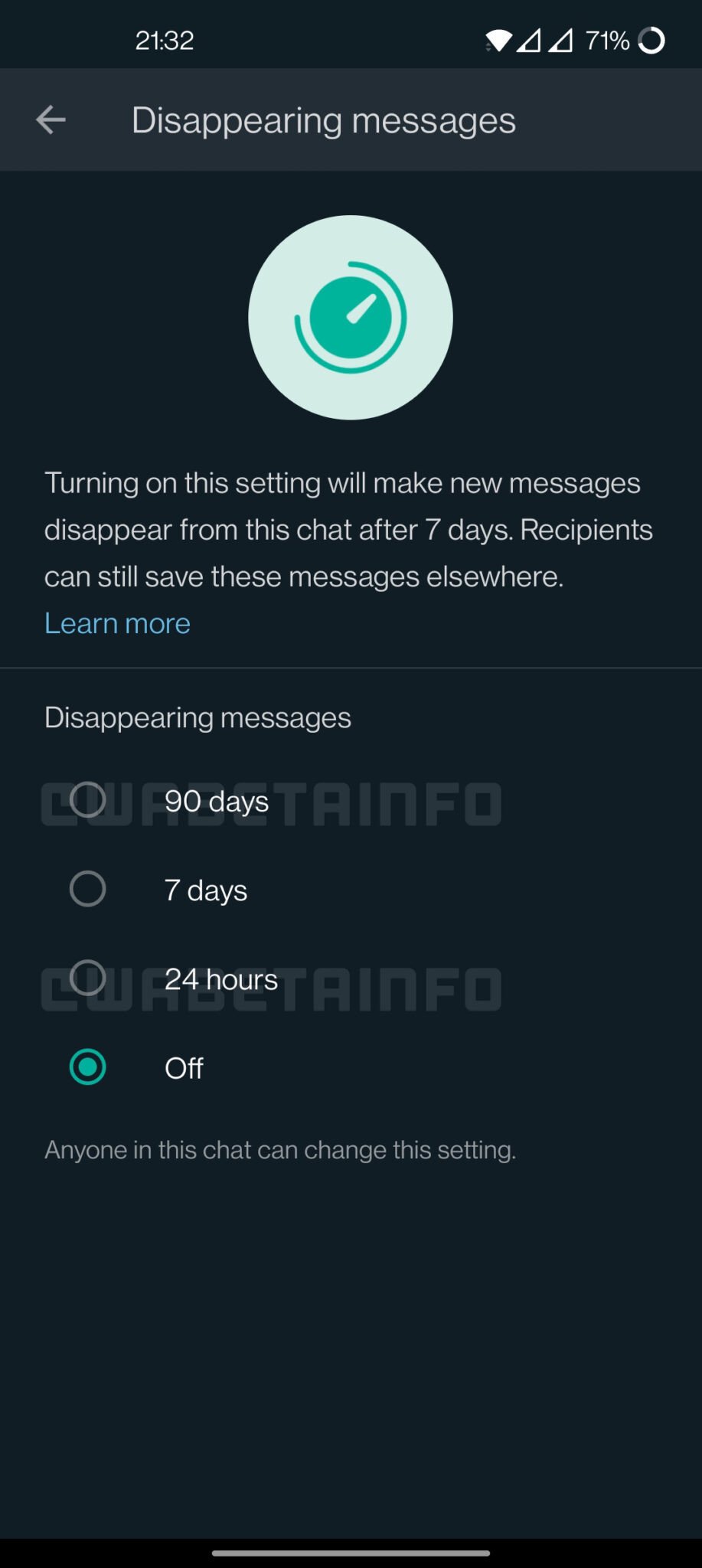 Whatsapp Disappearing Message 90 Days