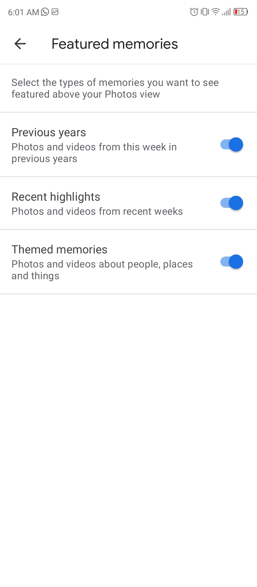 Google Photos Hide Memories