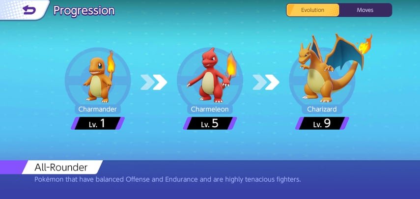 Pokémon Unite Charmander Evolution