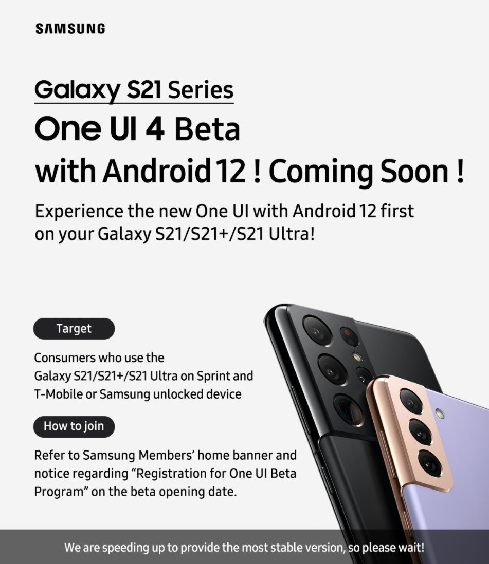Galaxy S21 One UI 4.0 beta