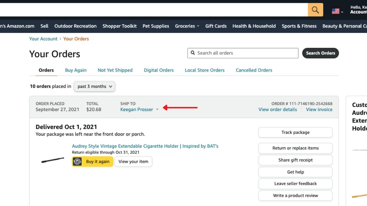 Amazon Orders Shipping
