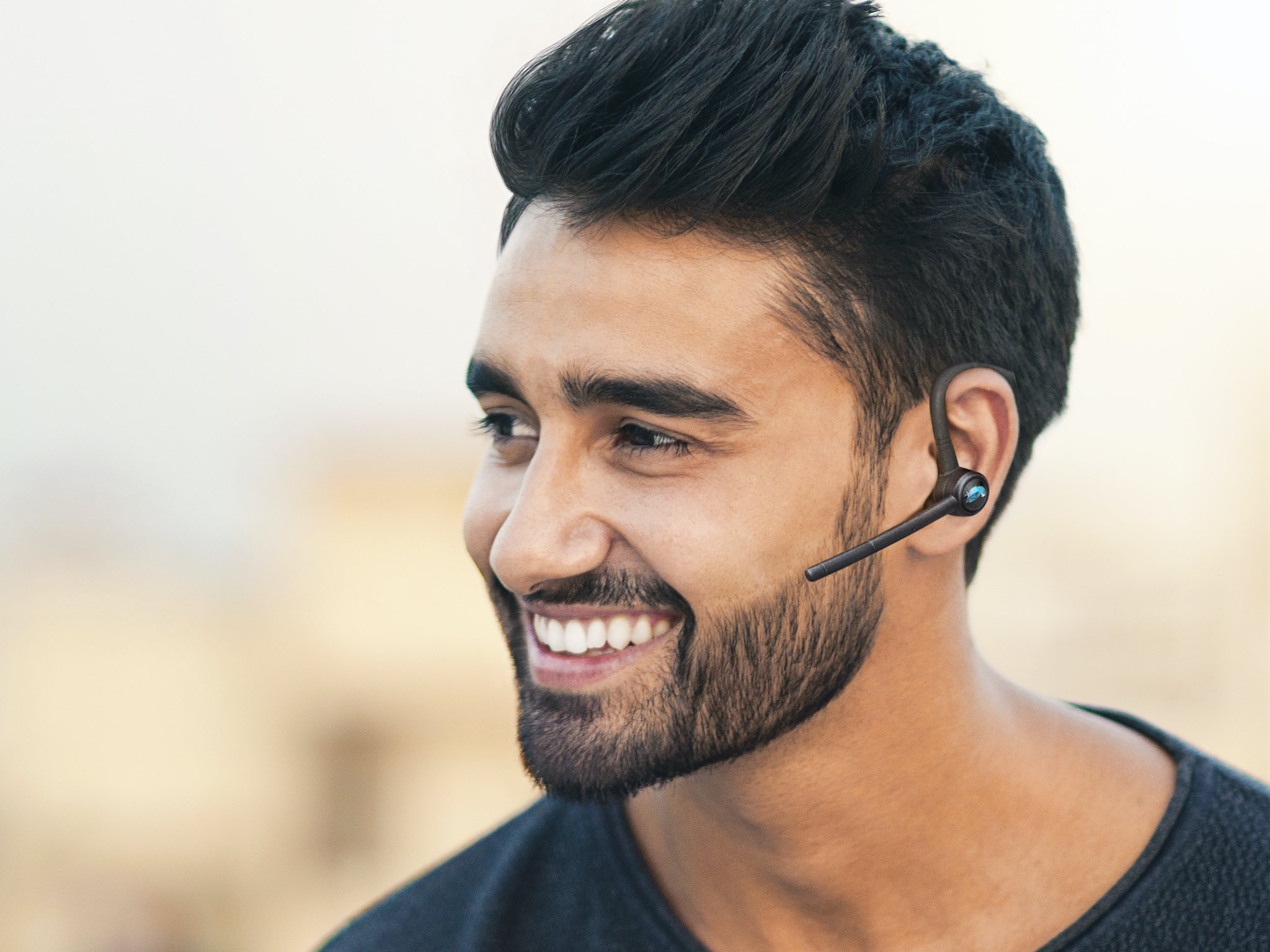 Side view portrait of a beautifull smiling man indian ethnicity