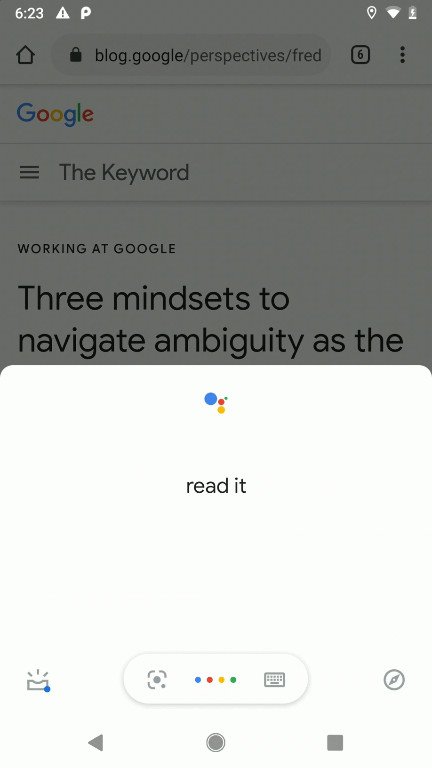 Google Assistant Read It