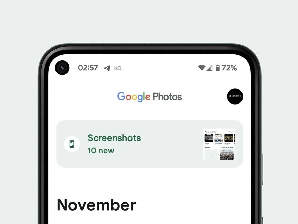 Pasta de atalho do Google Fotos para capturas de tela