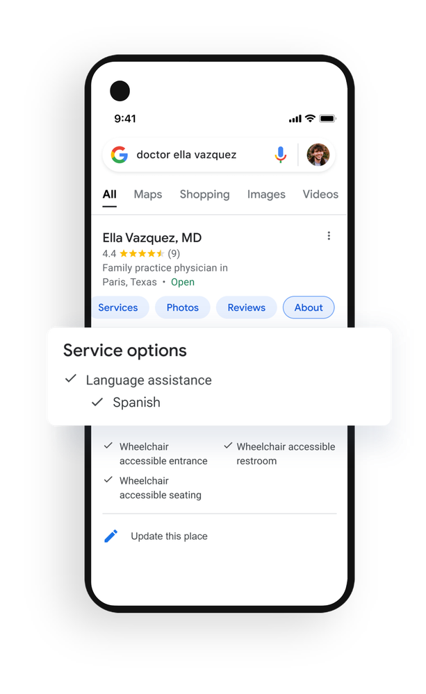 Google Search Healthcare Language