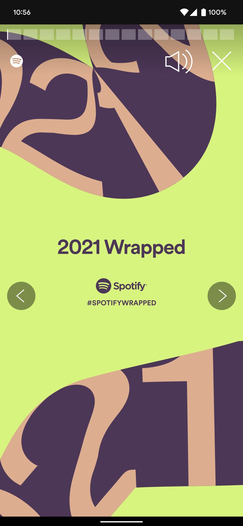 Spotify Wrapped 2021 Navigation