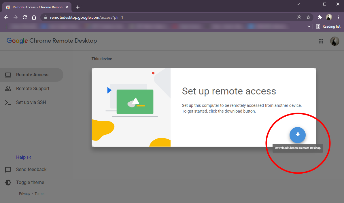 Chrome Remote Desktop Pc