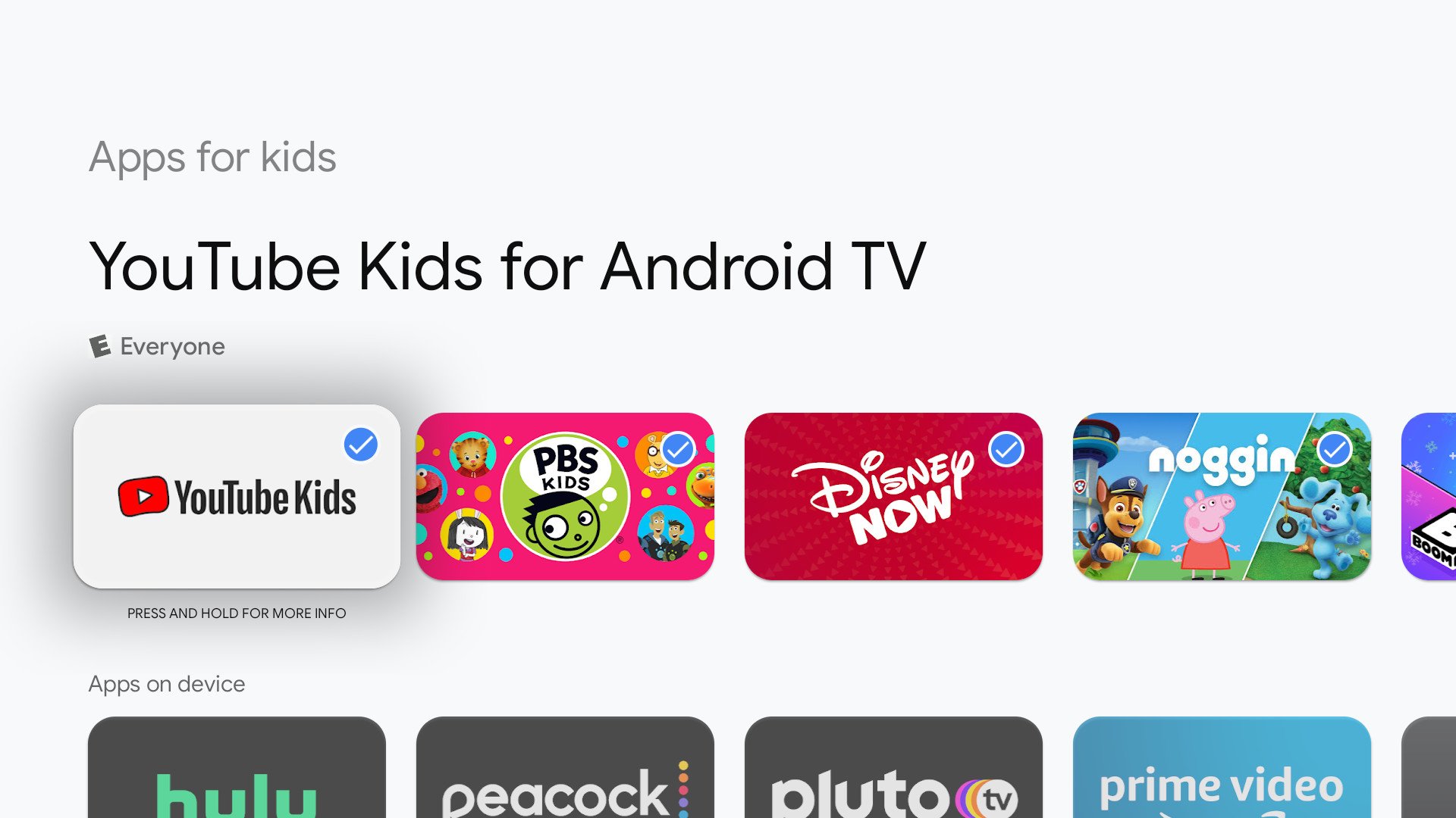 Google TV apps for kids