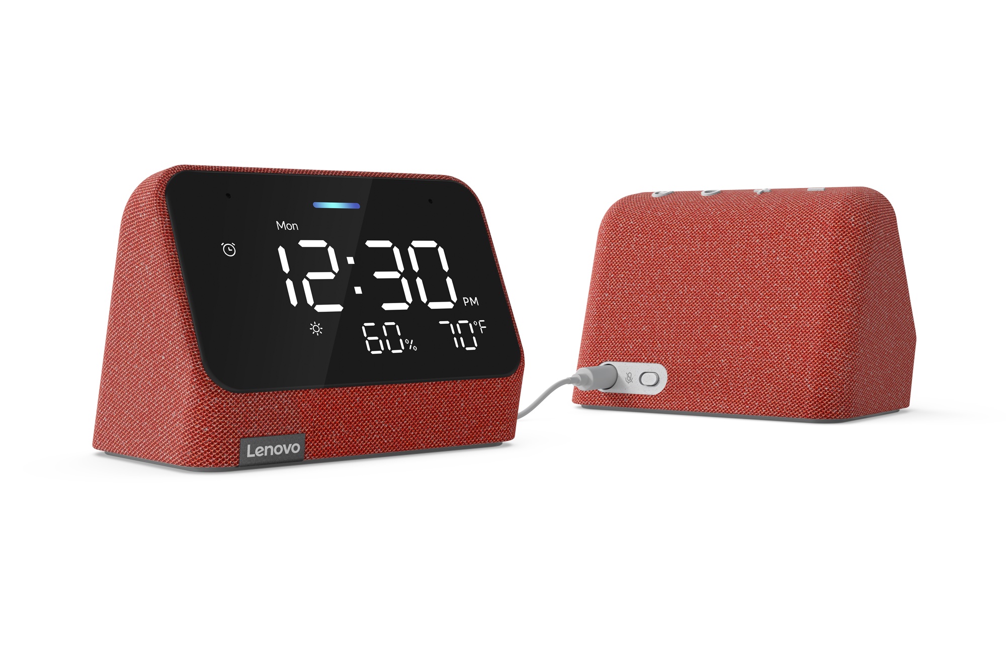 Lenovo Smart Clock Essential With Alexa Built In Landscape Back